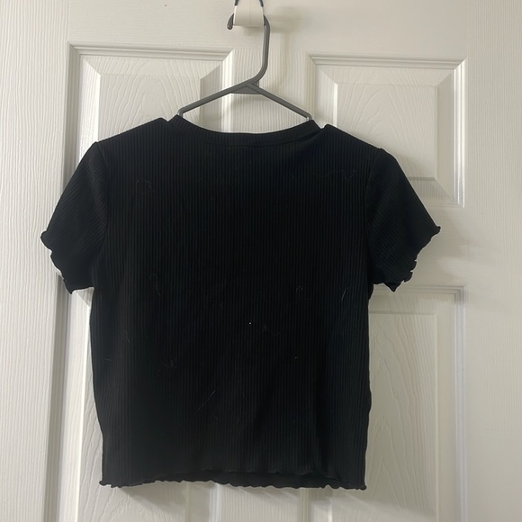 Ribbed black t shirt - Picture 2 of 2